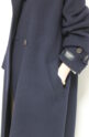ディニテコリエ(Dignite Collier）ダブルフェイスラグランコート／ネイビー