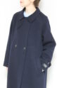 ディニテコリエ(Dignite Collier）ダブルフェイスラグランコート／ネイビー