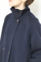 ディニテコリエ(Dignite Collier）ダブルフェイスラグランコート／ネイビー