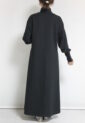 カフネ（CAFUNE）ハイネック袖リブワンピース／ブラック