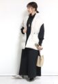 ブランコイブリロ（blanco y brillo）ミドル丈ダウンベスト／グレージュ