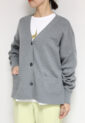 パシオーネ（PASSIONE）コットンカーディガン／グレー
