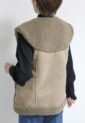 ロージー（ROSIEE）リバーシブルボアベスト／キャメル
