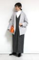 パシオーネ（PASSIONE）圧縮ニットコート／ライトグレー