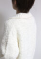 ディニテコリエ(Dignite Collier）ファンシーヤーンニットジャケット／オフホワイト