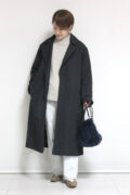 ディニテコリエ(Dignite Collier)ロング中綿コート/ブラック