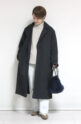 ディニテコリエ(Dignite Collier）ロング中綿コート／ブラック