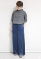 ロージー（ROSIEE）ベロアサイドラインパンツ／ブルー