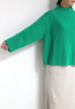 ロージー（ROSIEE）ボトルネックワイドリブニット／グリーン