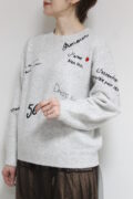 ロージー(ROSIEE)レタリング刺繍プルオーバー/杢グレー