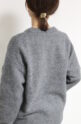 フィルデフェール（FIL DE FER）アルパカ混ソフトスラブヘンリーネックP/O／チャコールグレー