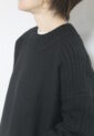 マリードール（MARIED'OR）5Gウール編地切替ハイネックプルオーバー／ブラック