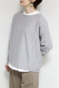 【再入荷】アンカルネ（Un carnet）ボートネックプルオーバー／ライトグレー