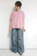 マリードール(MARIED'OR)14G天竺レーヨンポリエステルボートネックワイドP/O/ピンク