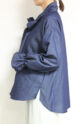 ルクールブラン（le.coeur blanc）デニムボウタイブラウス／ブルー