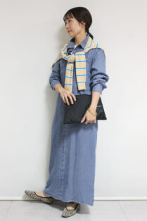 再々入荷】ロージー（ROSIEE）テンセルデニムワンピース／ブルー