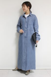 再々入荷】ロージー（ROSIEE）テンセルデニムワンピース／ブルー
