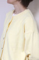 ルクールブラン（le.coeur blanc）ビジューボタンカーディガン／レモンイエロー