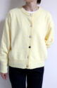 ルクールブラン（le.coeur blanc）ビジューボタンカーディガン／レモンイエロー