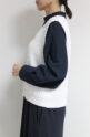ロージー（ROSIEE）ハート刺繍スラブニットベスト／オフ