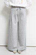 ロージー（ROSIEE）ウエストデザインタックスウェットパンツ／杢グレー