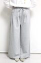 ロージー（ROSIEE）ウエストデザインタックスウェットパンツ／杢グレー