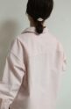 ルクールブラン（le.coeur blanc）エンブロイダリーカラーオーバーシャツ／ピンク