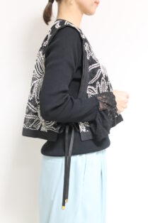 再々入荷】ディニテコリエ(Dignite Collier）レースベスト／ブラック