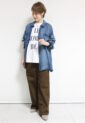 【こなれ感デニムシャツ】ディニテコリエ(Dignite Collier）シアーデニムシャツ／ブルー