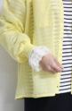 アンカルネ（Un carnet）シアーシャツ／イエロー