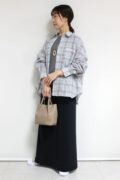 マリードール (MARIED’OR)ライトシアー チェック シャツ/ブルー系
