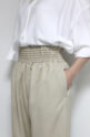 ディニテコリエ（Dignite collier）ウエストシャーリングパンツ／ベージュ【セットアップ対応できます】