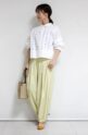 ディニテコリエ（Dignite collier）パラシュートパンツ／イエロー