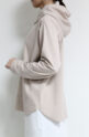 ディニテコリエ(Dignite Collier）フード付きロングＴシャツ／ベージュ