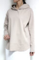 ディニテコリエ(Dignite Collier）フード付きロングＴシャツ／ベージュ