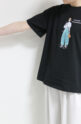 ロージー（ROSIEE）女の子柄プリントＴシャツ／ブラック