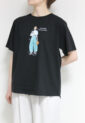 ロージー（ROSIEE）女の子柄プリントＴシャツ／ブラック