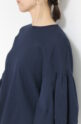 「高島ちぢみ」袖ボリュームカットソー／ネイビー