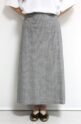 マリードール(MARIED'OR）綿麻Aラインバッグギャザースカート／千鳥