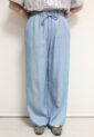 アンカルネ（Un carnet）テンセルデニムイージーパンツ／ライトブルー