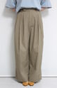 ディニテコリエ（Dignite collier）タフタワイドパンツ／モカ