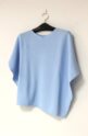 アンカルネ（Un carnet）ホールガーメント斜め柄プルオーバー／ライトブルー
