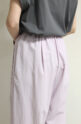 カフネ（CAFUNE）ライトタフタイージーパンツ／ラベンダー