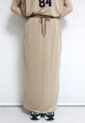 【セットアップでも人気】ロージー（ROSIEE）ソフト風合いⅠラインスカート／ベージュ