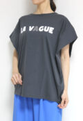 シロデラボンテ（siro de labonte）LA VAGUEタックスリーブＴシャツ／チャコール