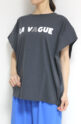 シロデラボンテ（siro de labonte）LA VAGUEタックスリーブＴシャツ／チャコール