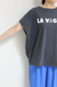 シロデラボンテ（siro de labonte）LA VAGUEタックスリーブＴシャツ／チャコール