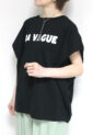 シロデラボンテ（siro de labonte）LA VAGUEタックスリーブＴシャツ／ブラック