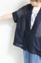 ディニテコリエ(Dignite Collier）メッシュハーフスリーブジャケット／ネイビー