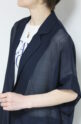 ディニテコリエ(Dignite Collier）メッシュハーフスリーブジャケット／ネイビー